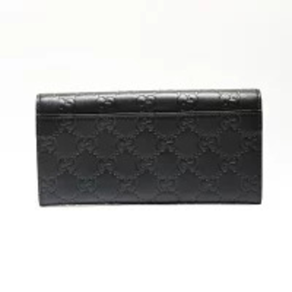 Gucci GG Guccissima Leather Long Wallet Black